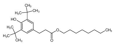Λεπτή χημική σύνθεση Octyl3- (3,5-Di-Tert-βουτυλικός-4-Hydroxyphenyl) Propanoate CAS 13417-12-4