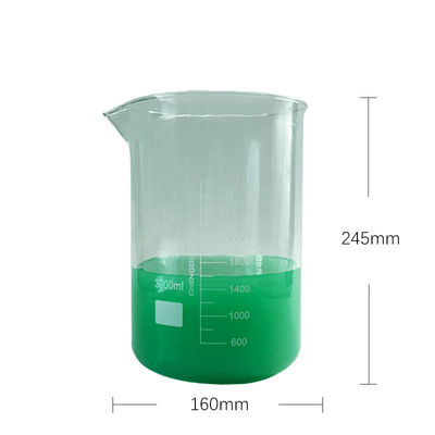Γυάλινο δοχείο μετρήσεων εργαστηρίου 3000 ml προσαρμόσιμο μπουκάλι αντιδραστήρα